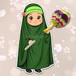 کارت آبنبات یا فاطمه معصومه(س)چادر سبز