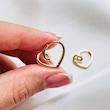گوشواره ژوپینگ طرح قلب مینیمال | مدل حلقه‌ای 