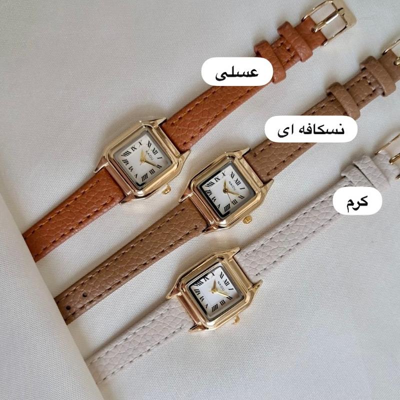 ساعت شرکتی نایدو بند چرمی زنانه | قاب طلایی