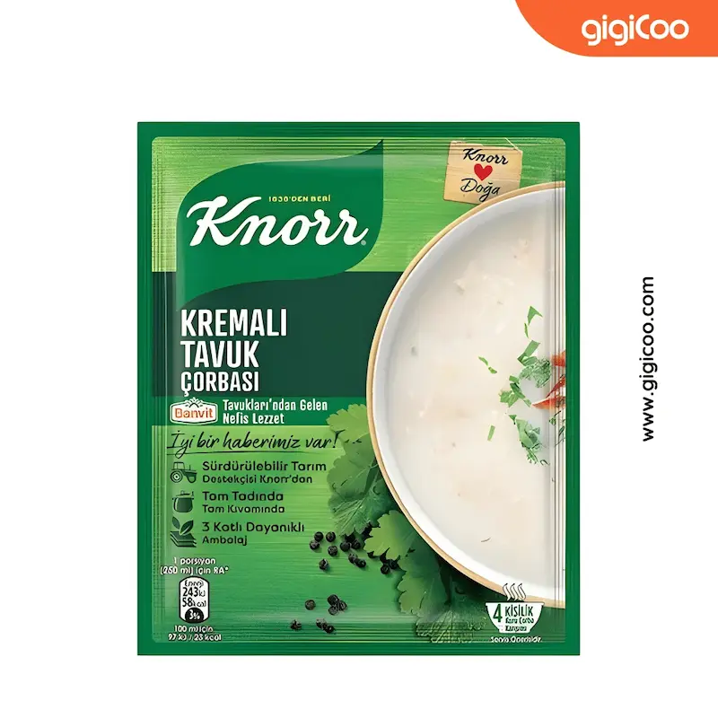 سوپ آماده کنورKnorr - طعم مرغ خامه ای - 65 گرمی