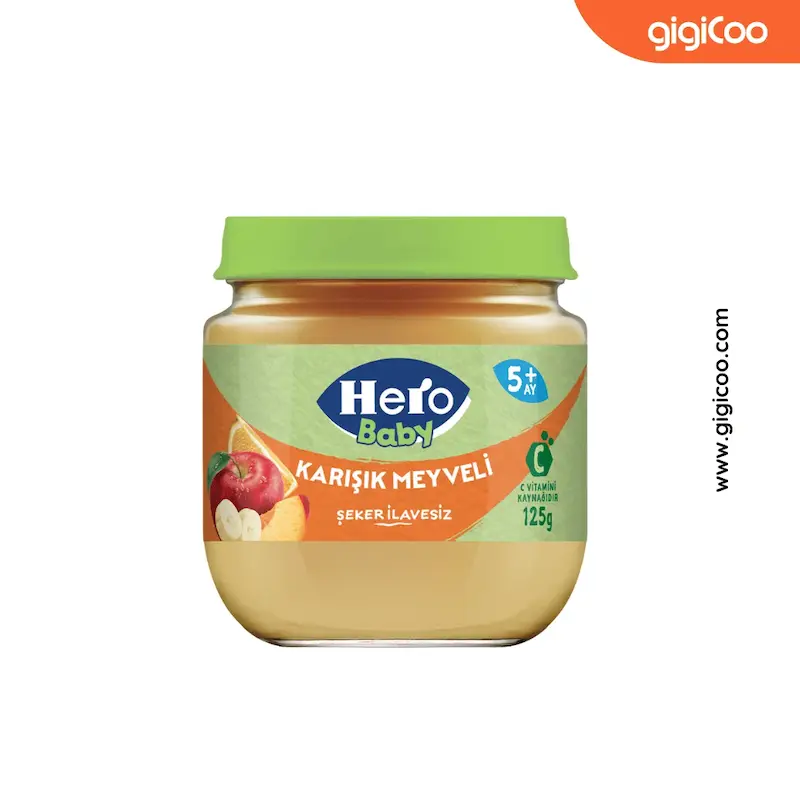 غذای کودک هیرو بیبی Hero Baby - پوره میوه مخلوط - 125 گرمی