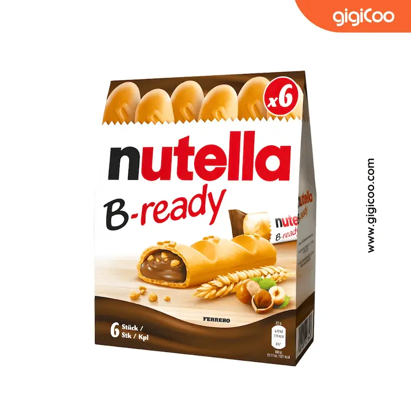 ویفر نوتلا Nutella - مغزی شکلاتی بی رِدی - بسته 6 تایی 22 گرمی