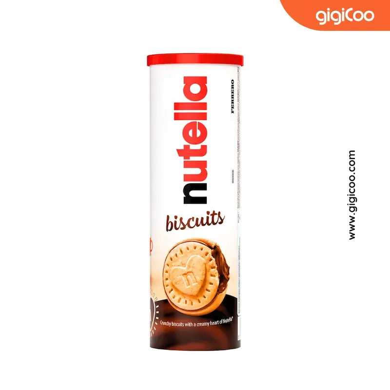 بیسکوئیت نوتلا Nutella - مغزی شکلاتی - قوطی 166 گرمی