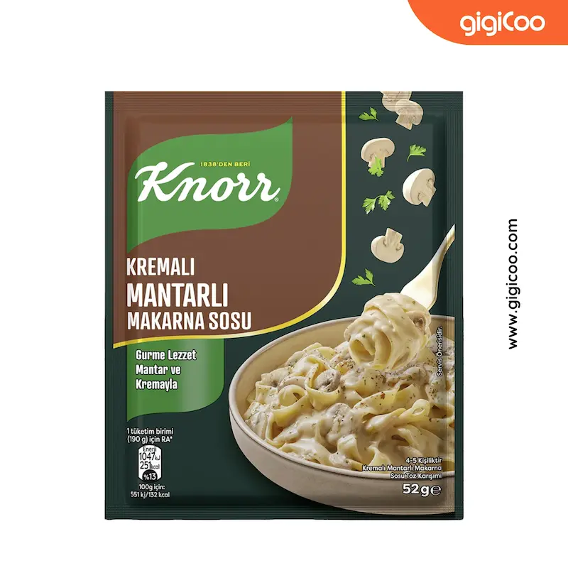 سس پاستا کنور Knorr - طعم قارچ و خامه - 52 گرمی