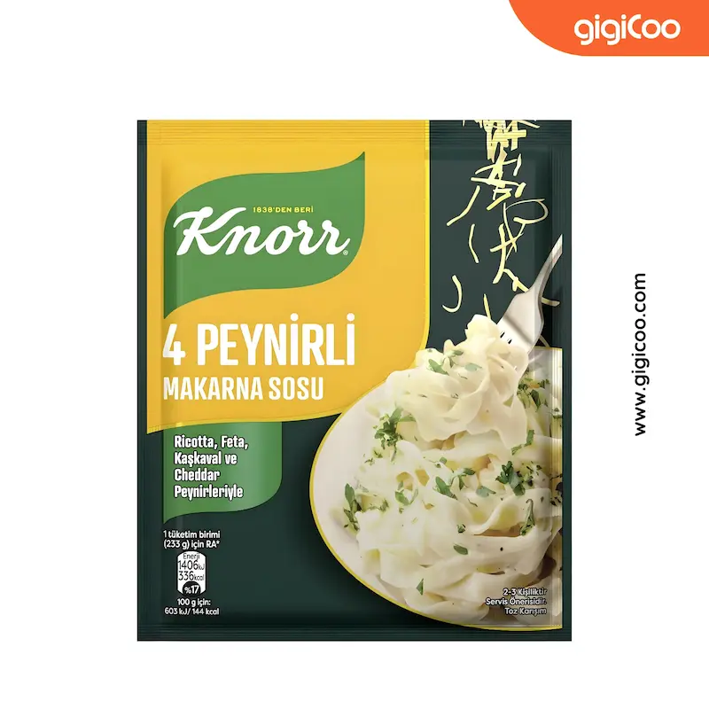 سس پاستا کنور Knorr - طعم 4 پنیر - 50 گرمی