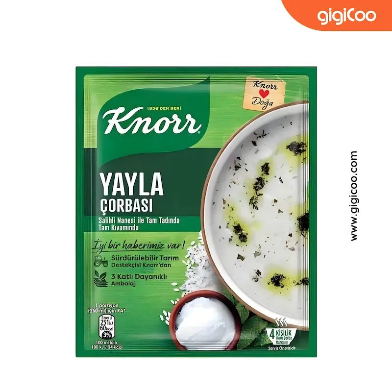 سوپ آماده کنور Knorr - طعم اصیل ترکی یایلا - 72 گرمی