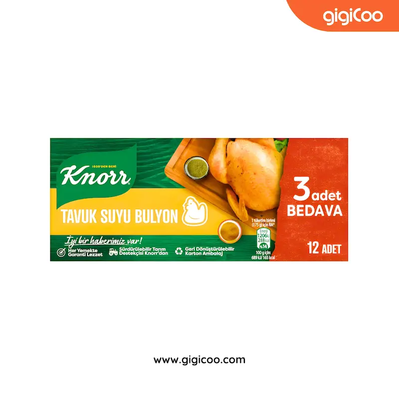 قرص عصاره مرغ کنورKnorr - طعم دهنده غذا - 12 عددی