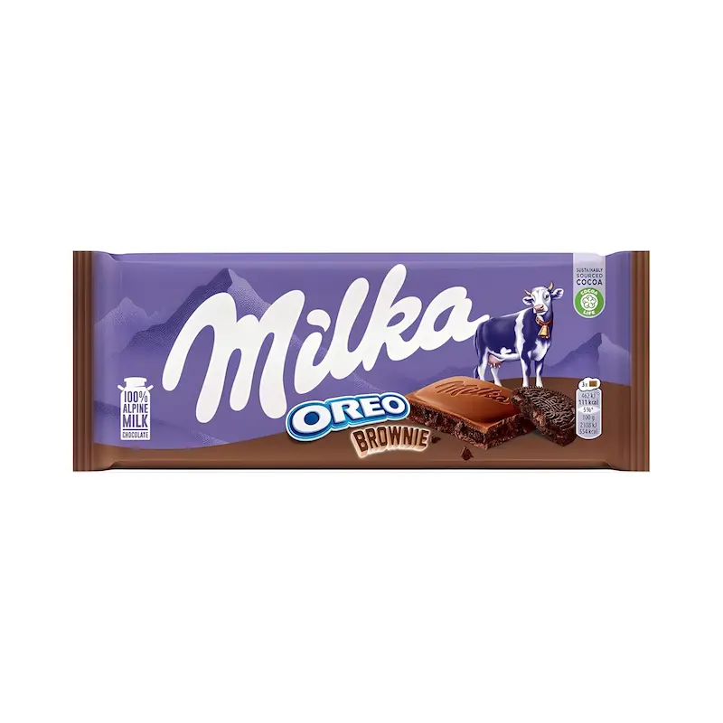 شکلات میلکا Milka - اورئو براونی - 90 گرمی
