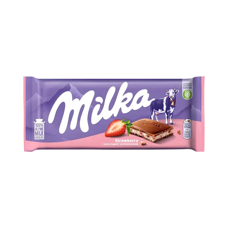 شکلات میلکا Milka - توت فرنگی - 90 گرمی
