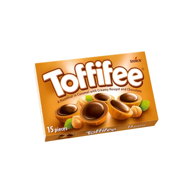 شکلات کاراملی تافی فی Toffifee - با مغز فندق - بسته ۱۵ عددی
