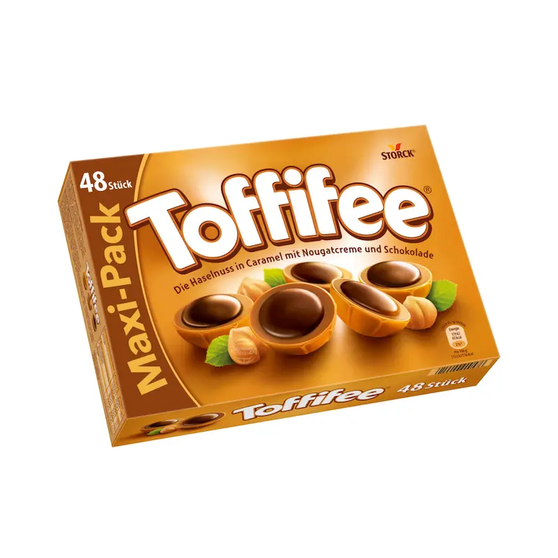 شکلات کاراملی تافی فی Toffifee - با مغز فندق - بسته ۴۸ عددی