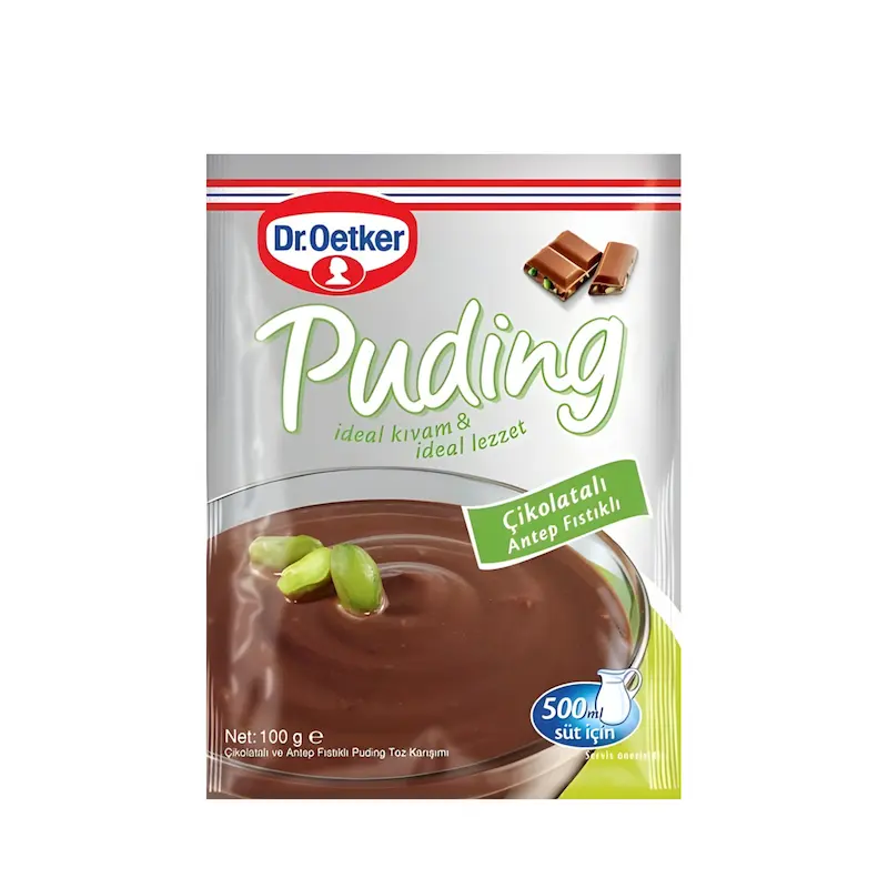 پودینگ دکتر اوتکر Dr.Oetker - طعم شکلات پسته ای - بسته 100 گرمی
