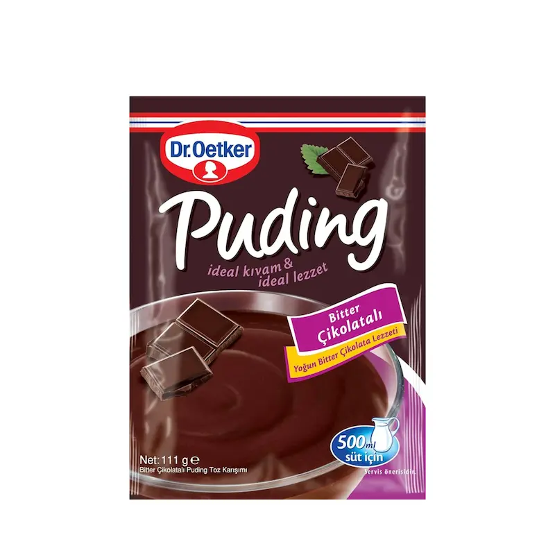 پودینگ دکتر اوتکر Dr.Oetker - طعم شکلات تلخ - بسته 111 گرمی