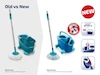 تی و سطل زمین شوی لایف هایت LEIFHEIT - مدل Clean Twist - کد 52102