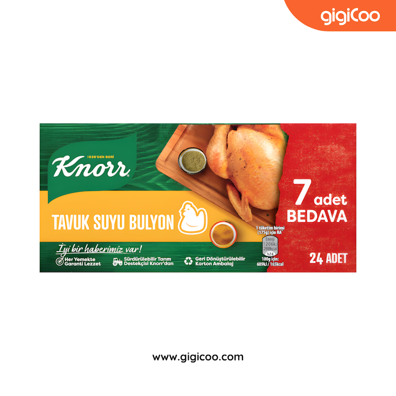 قرص عصاره مرغ کنورKnorr - طعم دهنده مرغ و غذا - 24 عددی