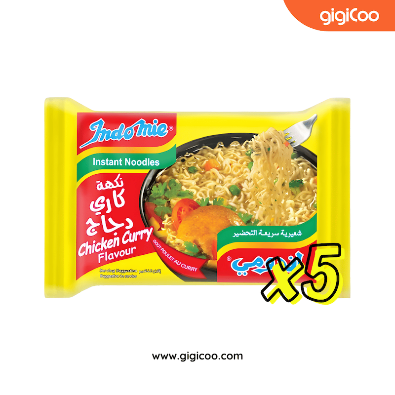 نودل اندومی Indomie - مرغ کاری - بسته 5 تایی