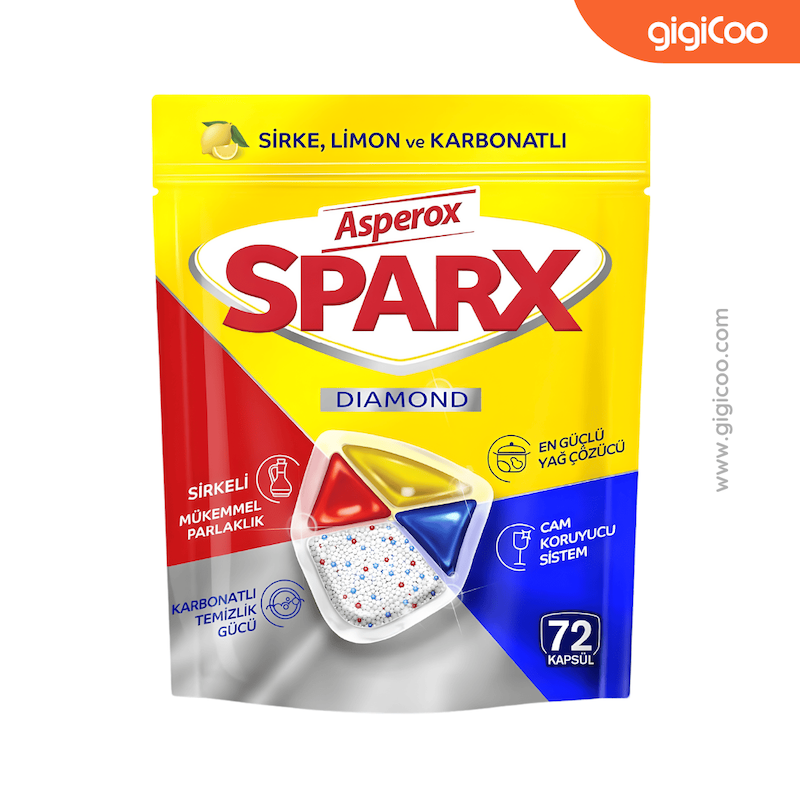 قرص ماشین ظرفشویی اسپارکس Sparx - دیاموند - 72 عددی