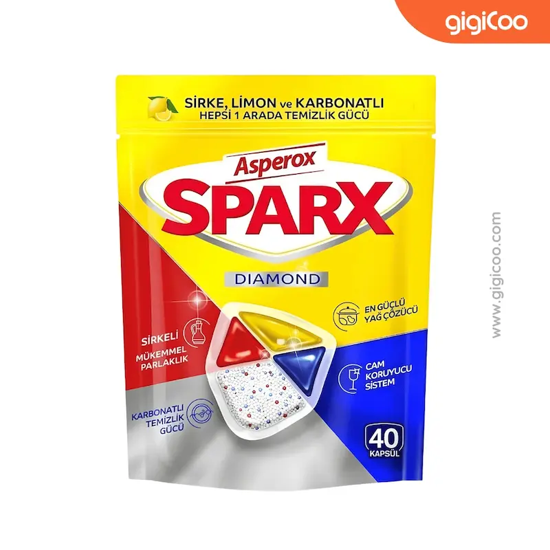 قرص ماشین ظرفشویی اسپارکس Sparx - دیاموند - 40 عددی