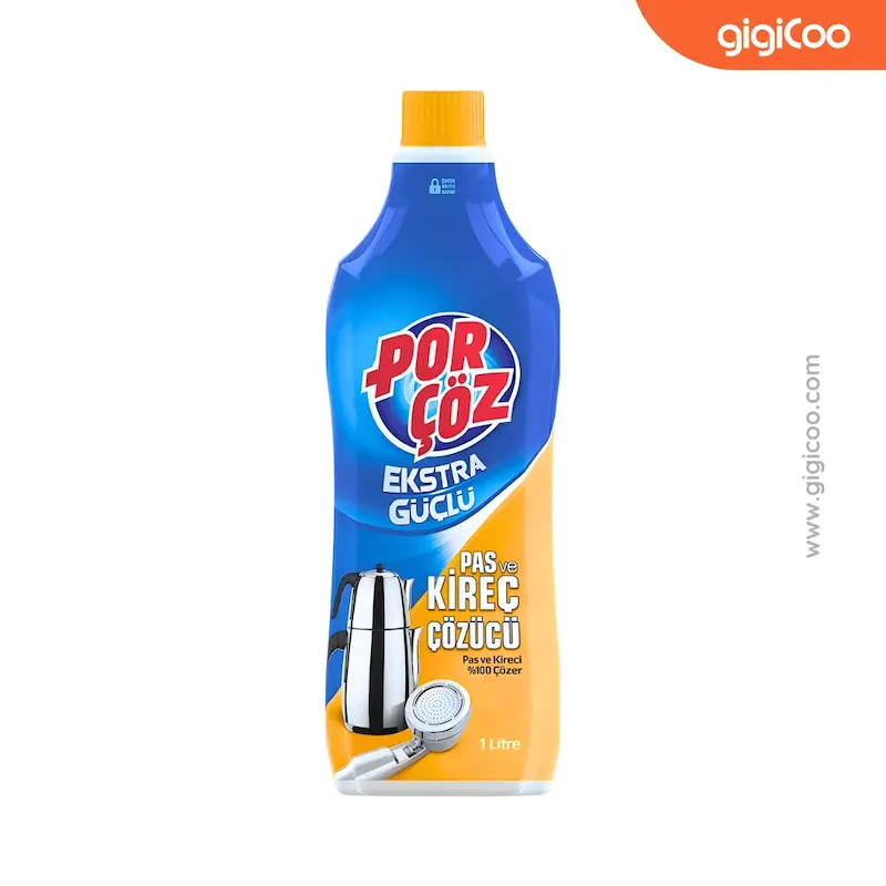 مایع جرم گیر و ضد رسوب پورچوز Porcoz - کتری و ظروف استیل - 1 لیتری