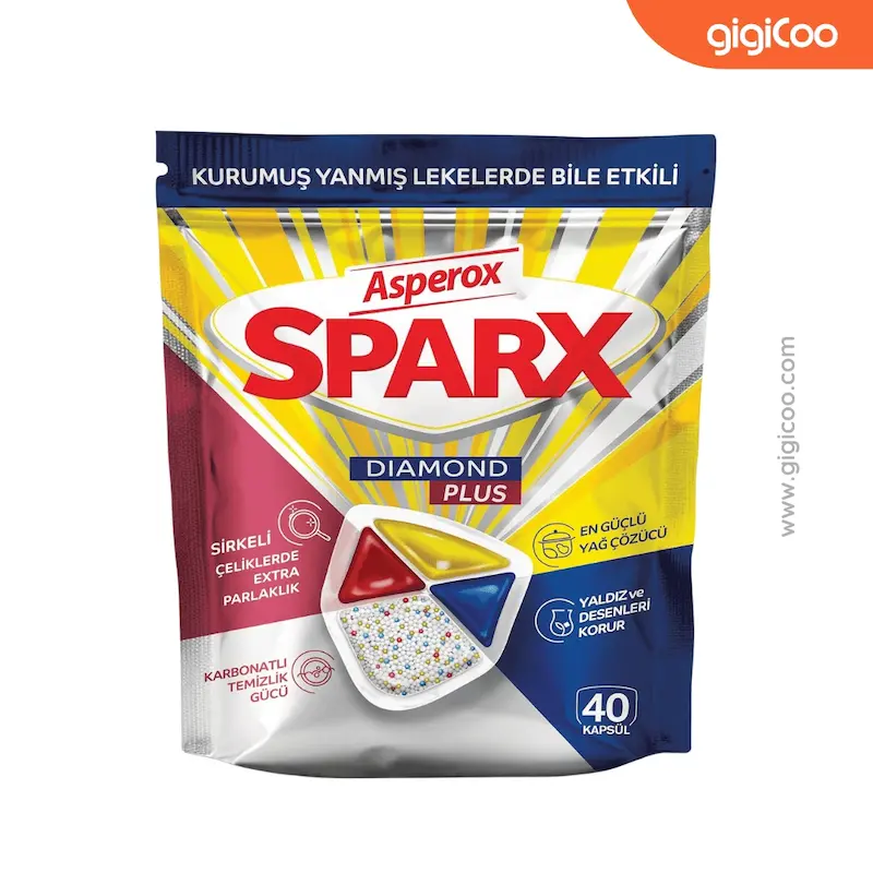 قرص ماشین ظرفشویی اسپارکس Sparx - دیاموند پلاس - 40 عددی
