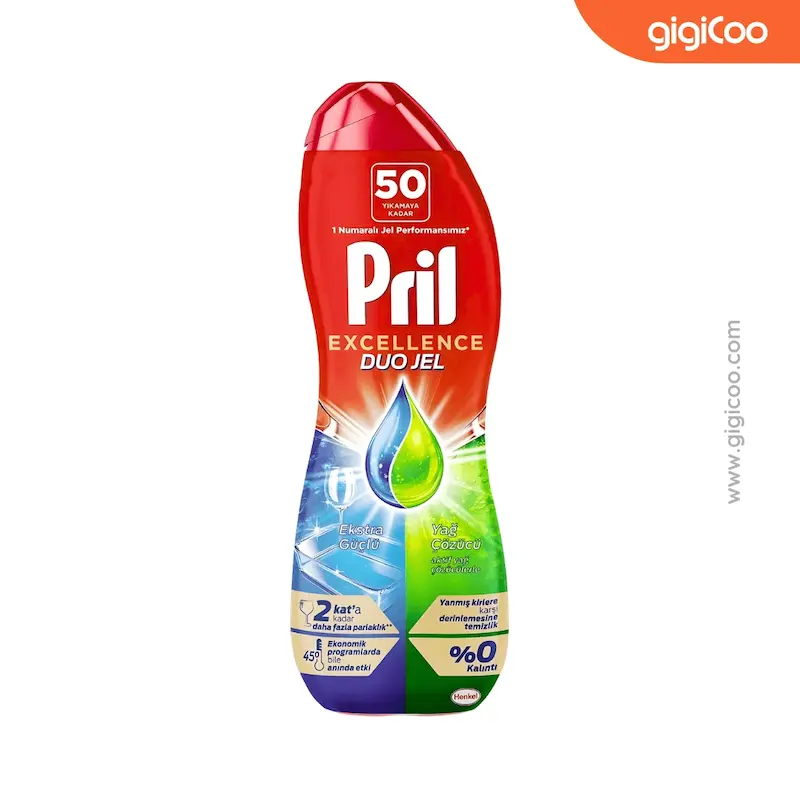 ژل ماشین ظرفشویی پریل Pril - چهار برابر چربی زدا - 900 میلی لیتر