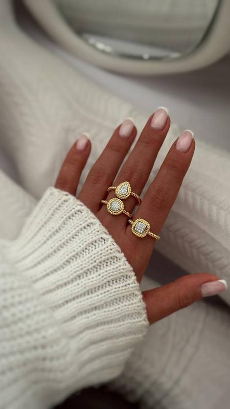 انگشتر نگیندار طلایی