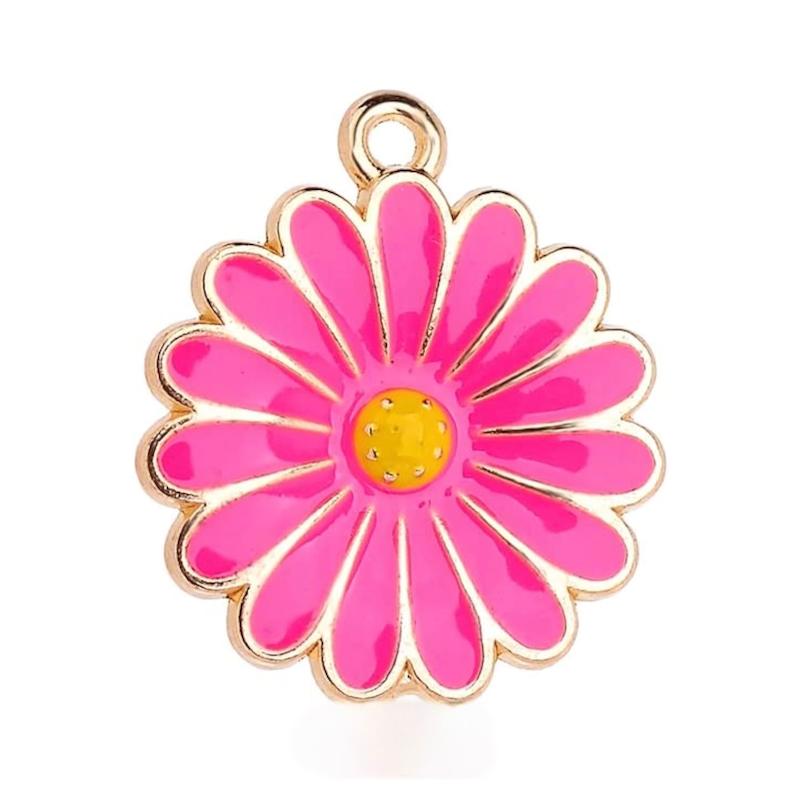 آویز استیل خرجکار تک سوراخه بابونه سرخابی