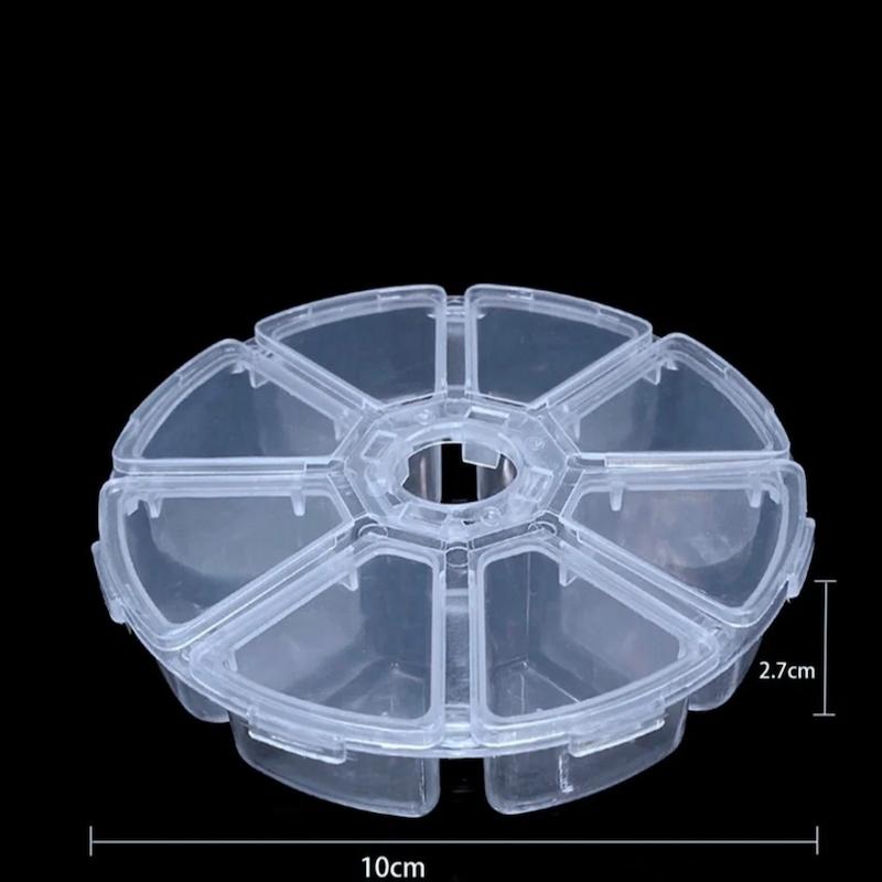 جعبه باکس نظم دهنده گرد شفاف درب دار 8 خانه