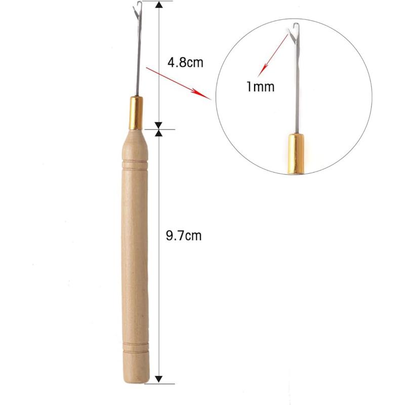 قلاب اکستنشن افرو ریز کوچک دسته چوبی فرشینه
