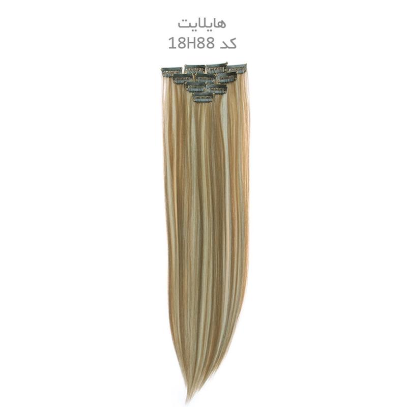 پکیج 5 عددی اکستنشن مو تک گیره شاخه ای لایت مش