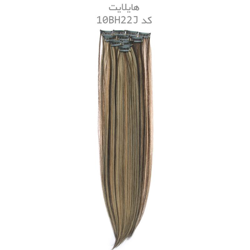 پکیج 5 عددی اکستنشن مو تک گیره شاخه ای لایت مش