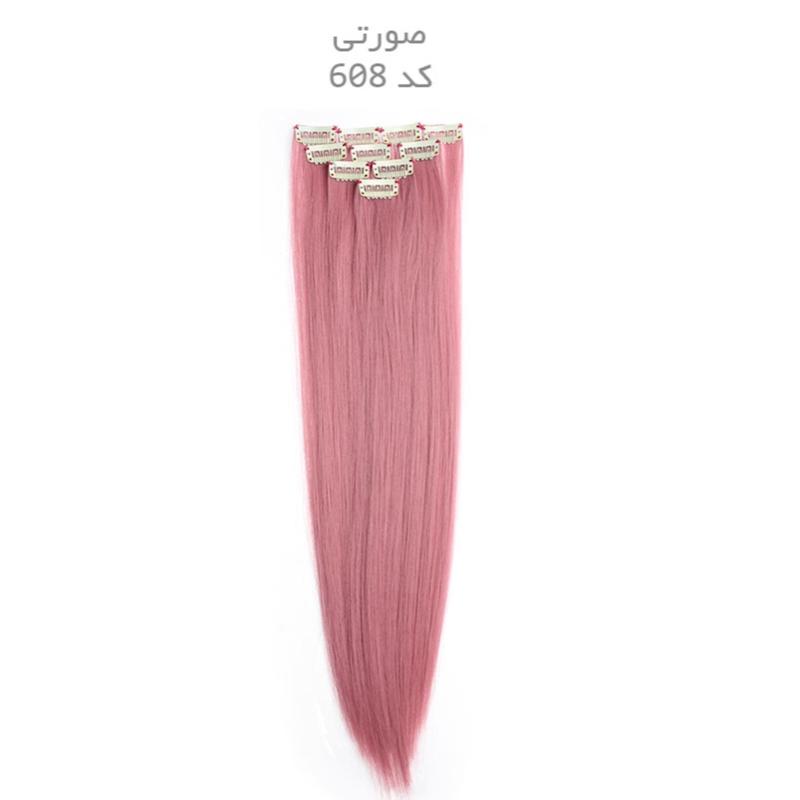 پکیج 5 عددی اکستنشن مو تک گیره شاخه ای لایت فانتزی