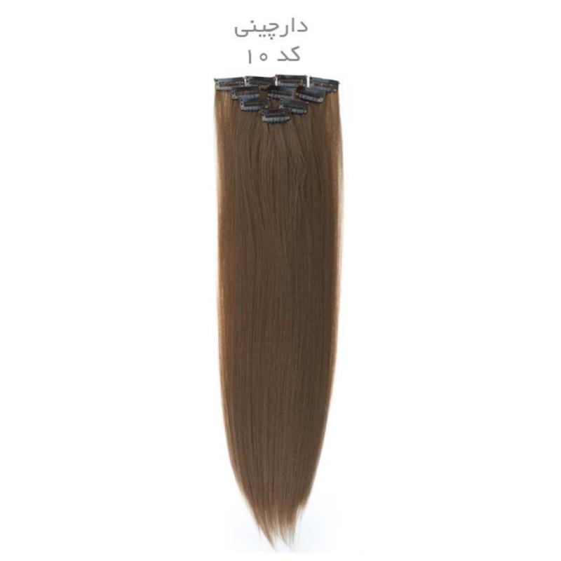 پکیج 5 عددی اکستنشن مو تک گیره شاخه ای لایت نچرال