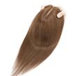 پروتز گیره ای زنانه تکرنگ قهوه ای دارچینی روشن تاپر مو لخت گیسوشاپ مدل اینجکشن با موی الیاف طبیعی حرارتی