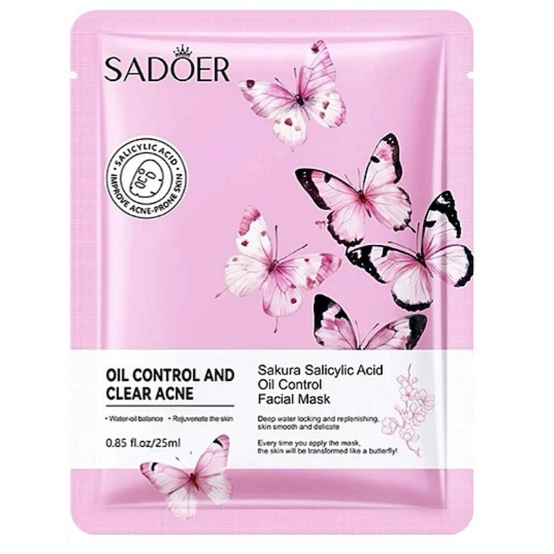 ماسک ورقه ای سالیسیلیک اسید کنترل کننده چربی و ضد جوش برند سادور Oil control and clear acne
