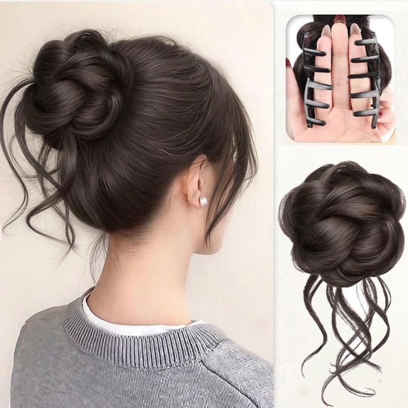 کلیپس شینیون پینترستی گوجه با آویز مو وارداتی کره ای