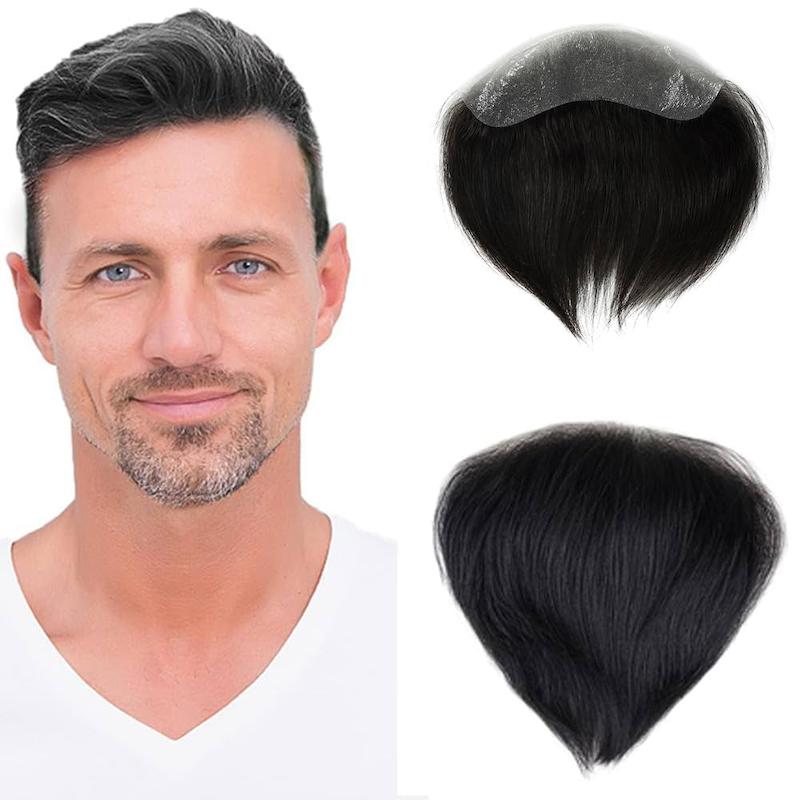 پروتز جلومو مردانه خط رویش طبیعی رنگ جوگندمی لایت