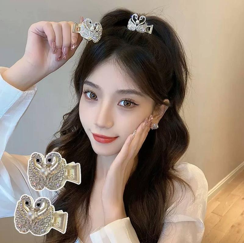 گیره سامورایی قو و مروارید