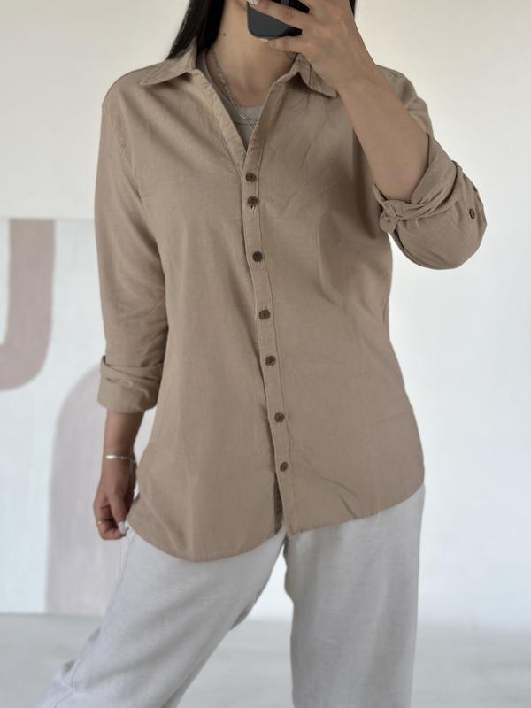 شومیز دکمه چوبی