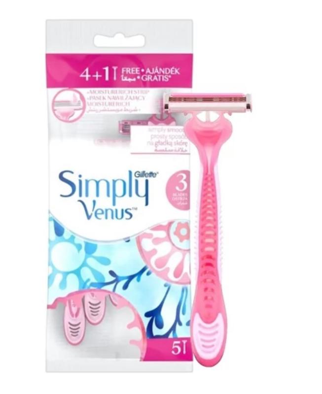 تیغ اصلاح ژیلت ونوس سیمپلی ۳ (۵ عددی)