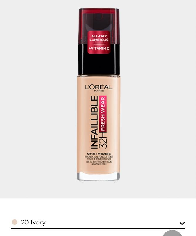 کرم پودر شیشه ایی اینفیبل اورآل رنگ شماره ۲۰