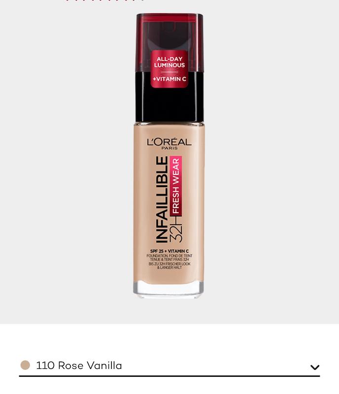 کرم پودر شیشه ایی اینفیبل اورآل رنگ شماره ۱۱۰