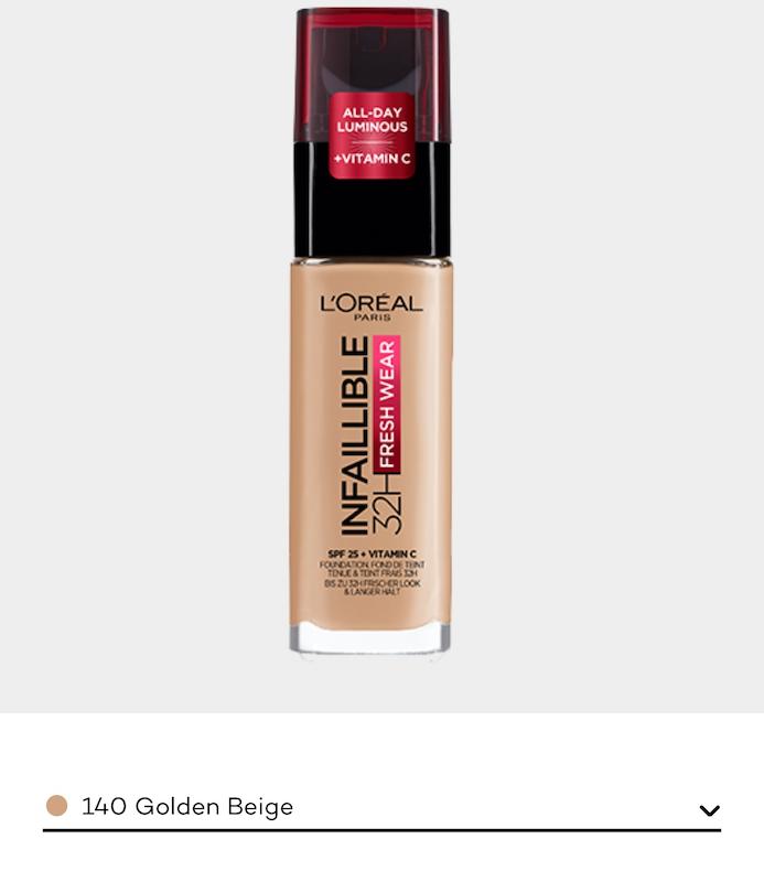 کرم پودر شیشه ایی اینفیبل اورآل رنگ شماره ۱۴۰