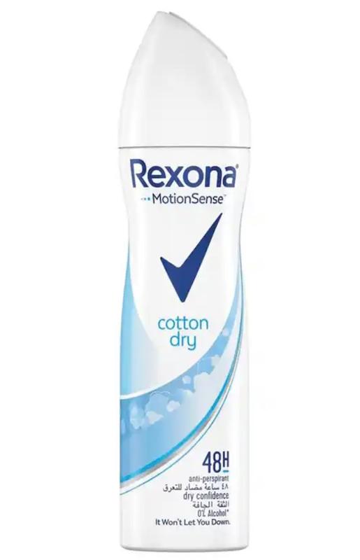 اسپری زنانه رکسونا Cotton Dry حجم 200 میل