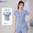 تیشرت فلامنت زنانه یقه هفت آستین کوتاه | طرح شعله و اسپرت زنانه