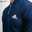 تیشرت نیم‌زیپ استند کالر مردانه آستین بلند adidas 