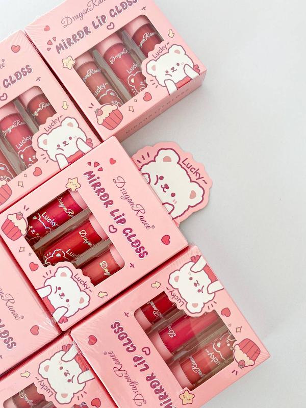 پک 3 عددی لیپ گلاس اورجینال Dragon ranee 🧚🏻‍♀️🍒🪞