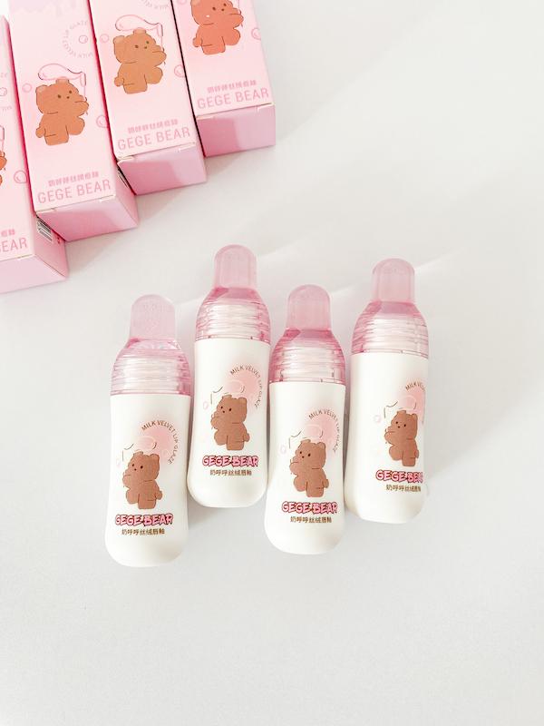 رژلب‌مخملی‌پاکت‌شیرخرسی gege bear 🍰🩰