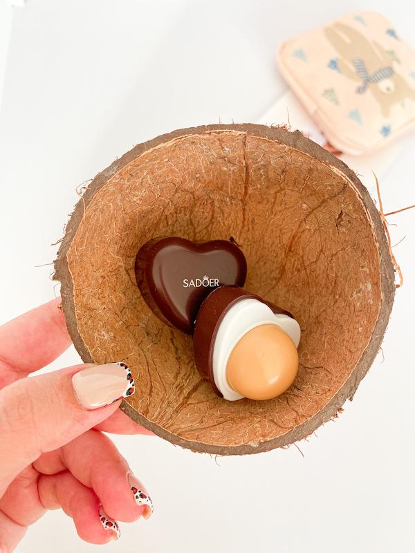 بالم لب طرح قلب با رایحه قهوه 🍩👜