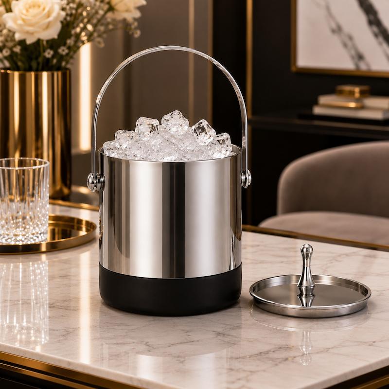 سطل یخ دو جداره استیل